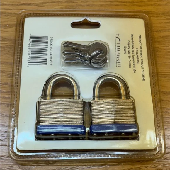 Padlock Set with keys - Picture 2 of 2